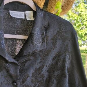 Black Textured Blouse